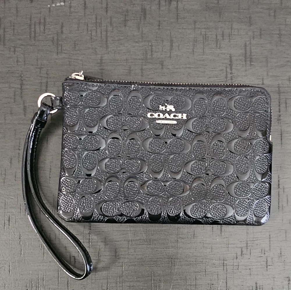 Coach Black Wristlet